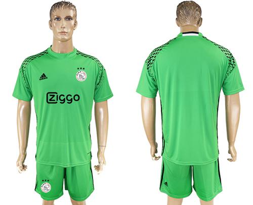 Ajax Blank Green Goalkeeper Soccer Club Jersey